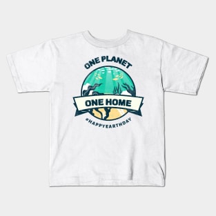 One Planet One Home Kids T-Shirt